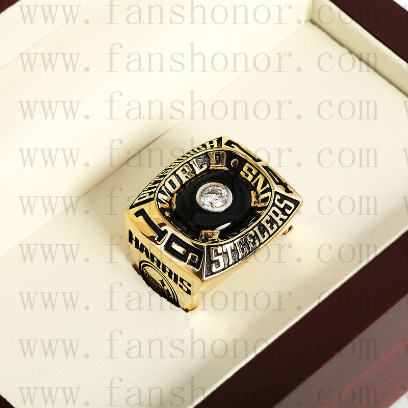 Customized Pittsburgh Steelers NFL 1974 Super Bowl IX Championship Ring