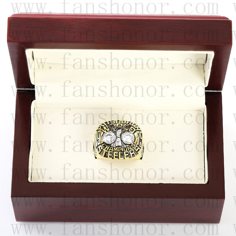 Customized Pittsburgh Steelers NFL 1975 Super Bowl X Championship Ring