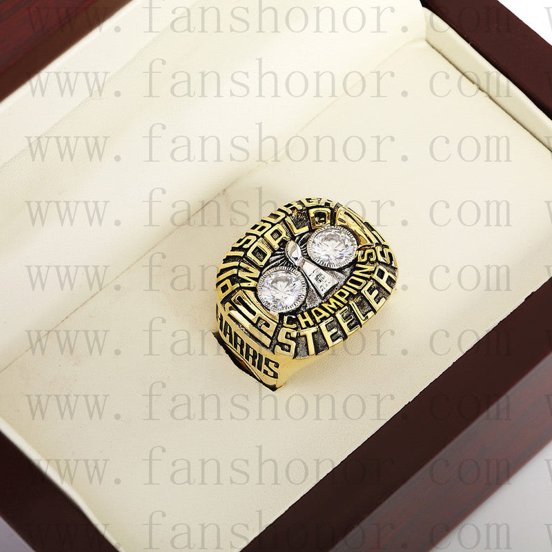 Customized Pittsburgh Steelers NFL 1975 Super Bowl X Championship Ring