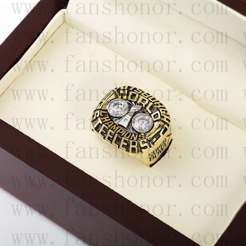 Customized Pittsburgh Steelers NFL 1975 Super Bowl X Championship Ring