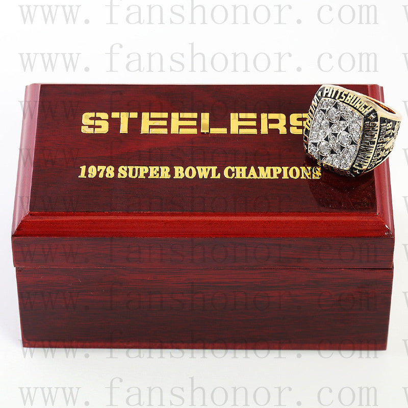 Customized Pittsburgh Steelers NFL 1978 Super Bowl XIII Championship Ring