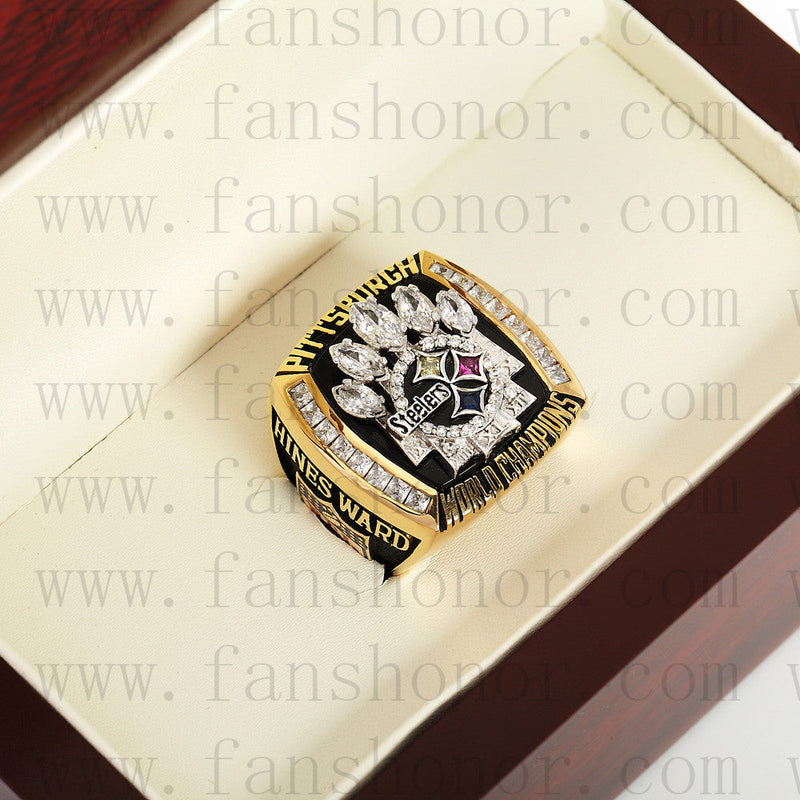 Customized Pittsburgh Steelers NFL 2005 Super Bowl XL Championship Ring