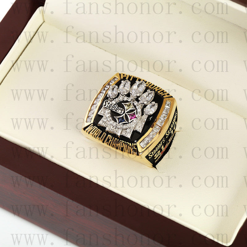 Customized Pittsburgh Steelers NFL 2005 Super Bowl XL Championship Ring