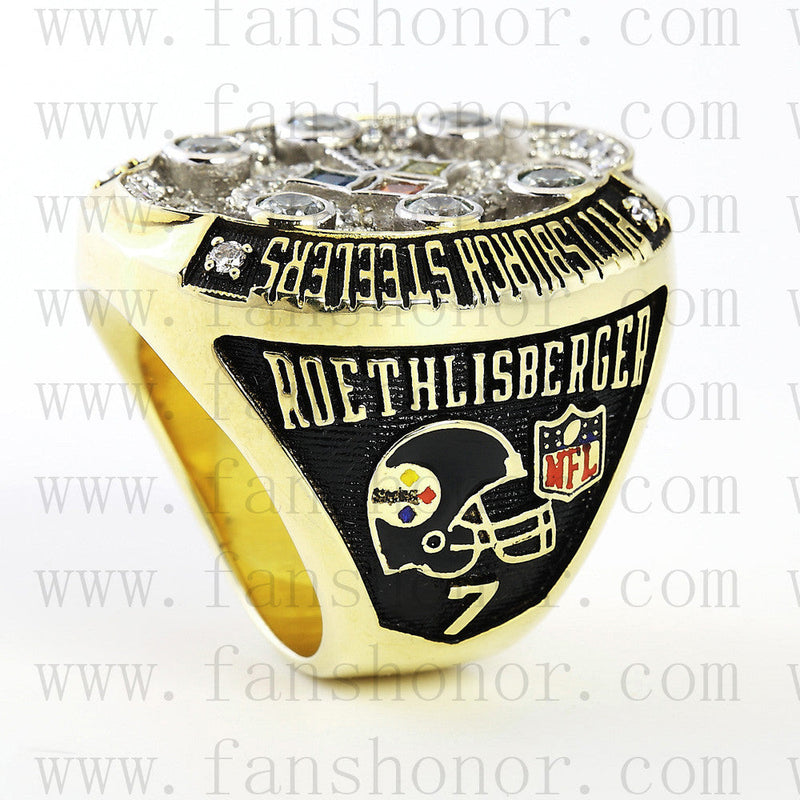 Customized Pittsburgh Steelers NFL 2008 Super Bowl XLIII Championship Ring