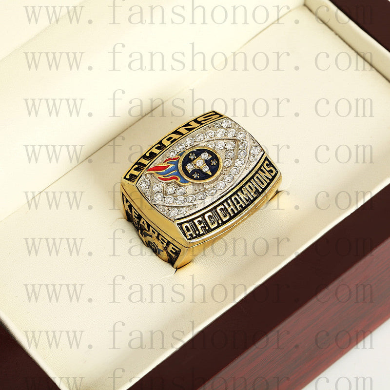 Customized AFC 1999 Tennessee Titans American Football Championship Ring