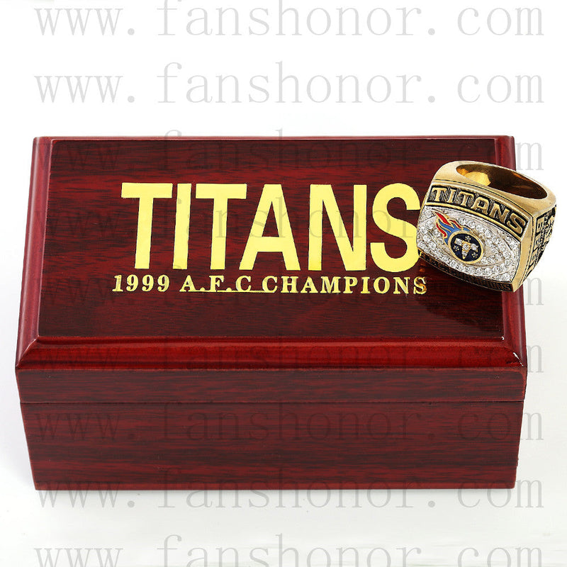 Customized AFC 1999 Tennessee Titans American Football Championship Ring