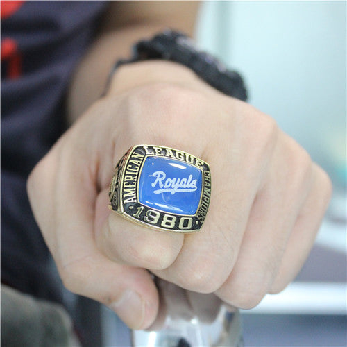 Custom Kansas City Royals 1980 American League Championship Ring With Blue Turquoise