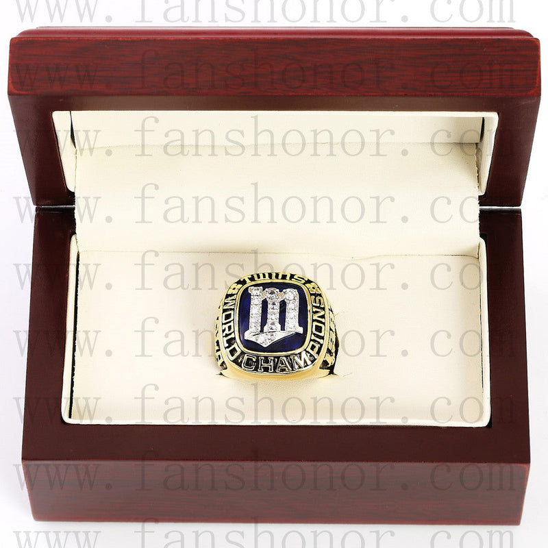 Customized MLB 1987 Minnesota Twins World Series Championship Ring