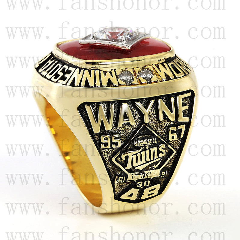 Customized MLB 1991 Minnesota Twins World Series Championship Ring